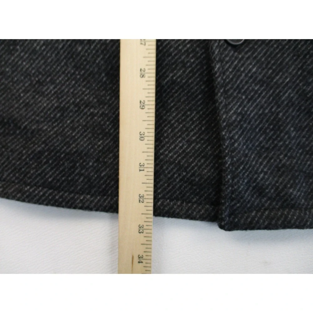 Banana Republic Shirt Jacket Mens XXL Gray Textured Button Front Utility Shacket